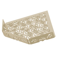 TI-SHELF vijfhoekig hoekschap met reling zand PENTA look #A0004327