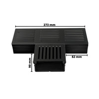 Bemaßte Zeichnung T-Stück UD Pro schwarz UDP 100 #A0003390
