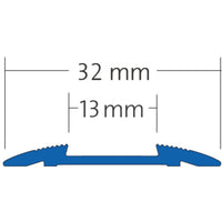 Dimensioned drawing of the stair profile for safety insert showing the width