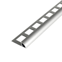 Viertelkreisprofil Aluminium silber (matt) mit quadratisch gestanztem Schenkel