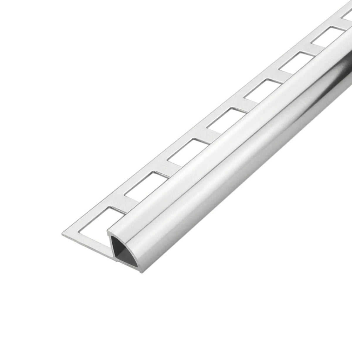 Kwartrondprofiel aluminium zilver glanzend