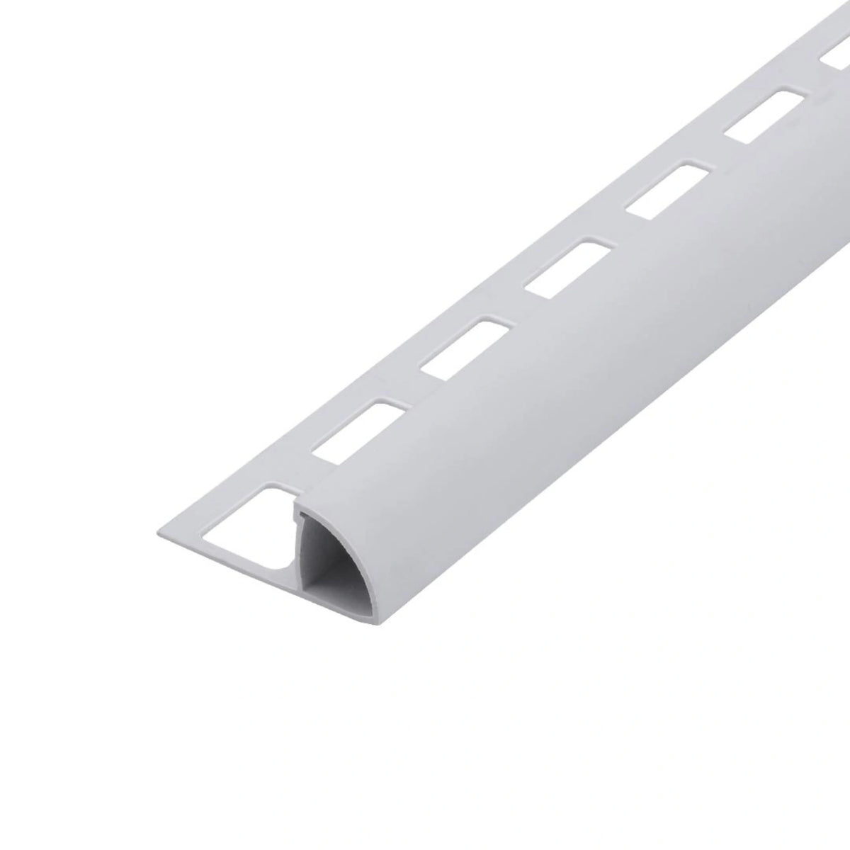 Viertelkreisprofil PVC silbergrau