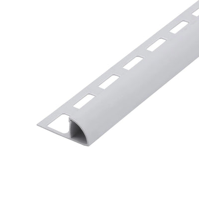 Viertelkreisprofil PVC silbergrau