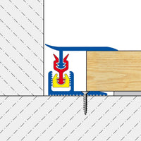 Drawing DURAL wall connection profile CLIPPER with two clips