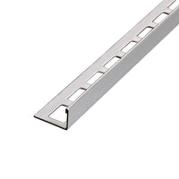 Angle profile stainless steel polished with square-perforated leg
