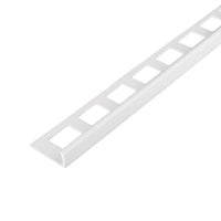 Angle profile PVC white with square-perforated leg