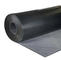 Full roll DURAL drainage mat DR100++ with round studs partially unrolled