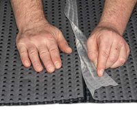 DURAL drainage mat DR100++ with round studs and fleece laid with overlap