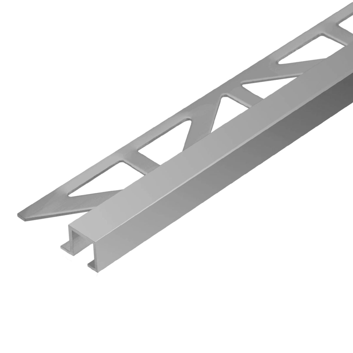 DURAL square profile aluminium concrete grey with triangular-perforated leg