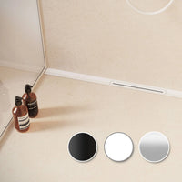 Lifestyle image adjustable shower drain complete set for wall installation